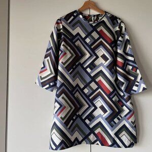 Simply adorable! Flowy silk geometric print minidress by 'S Max Mara. It. 36
